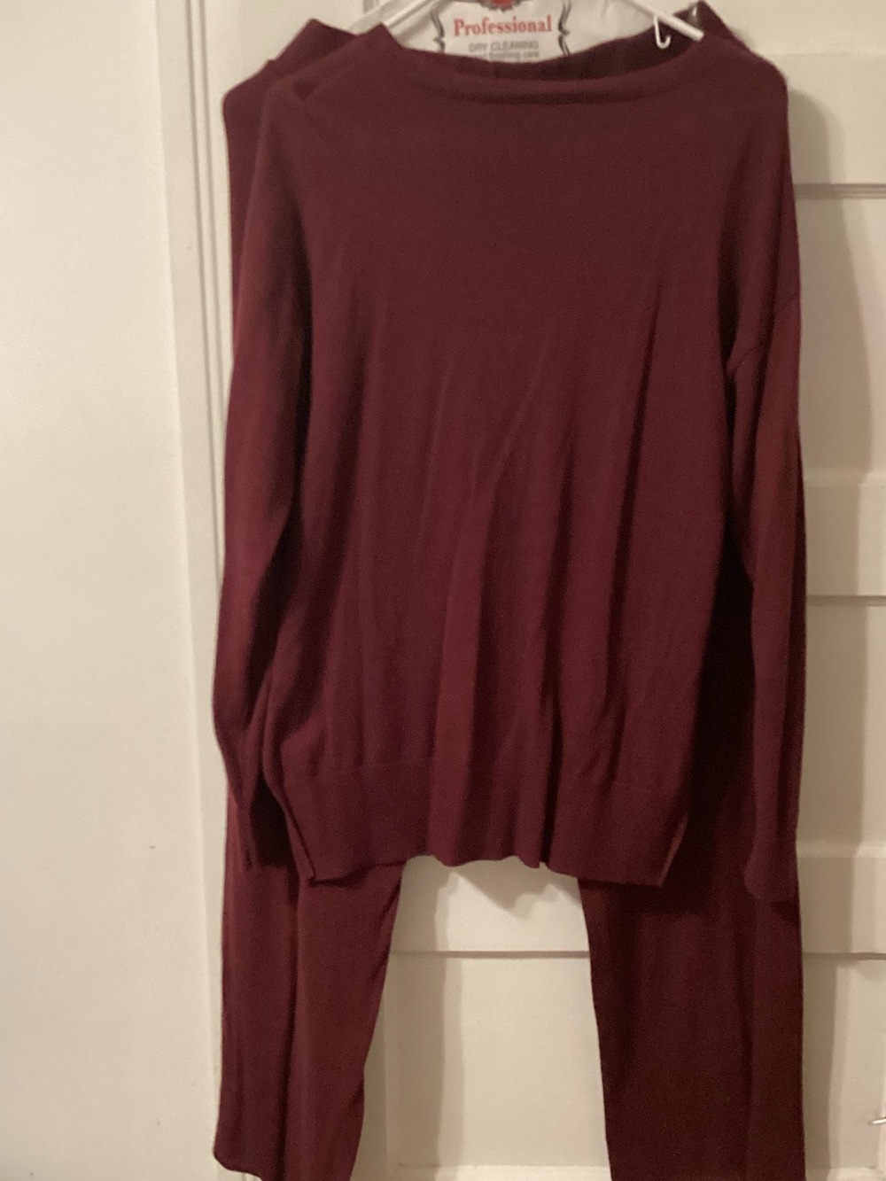 Anne Klein Women's Crewneck Sweater in Burgundy